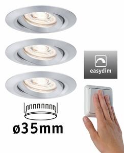 PAULMANN LED vestavné svítidlo Nova mini Plus EasyDim výklopné 3x4,2W 2700K hliník 230V 929.75