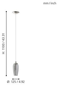 Eglo GA00040801 - Náhradní stínidlo k lustru FARSALA G9 šedá