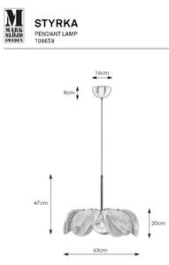 Markslöjd 108659 - Lustr na lanku STYRKA 1xE27/40W/230V pr. 63 cm béžová
