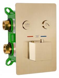 REA Podomítkový sprchový set s termostatem a instalačním boxem Fenix Davis zlatý
