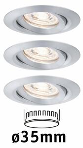 PAULMANN LED vestavné svítidlo Nova mini výklopné 3x4W 2700K hliník broušený 230V 942.97