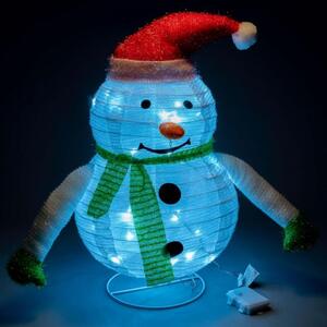 Nexos Vánoční dekorace - sněhulák, 30 LED, 58 cm
