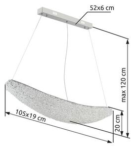 Závěsné svítidlo LED 2700–6000K chrómová IP20 GLOBO lighting KRISTALLA 68524-40