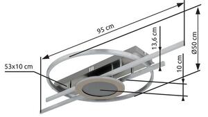 Stropní svítidlo LED 3000K stříbrná, písková IP20 GLOBO lighting DONTE 68267-40