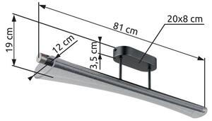 Stropní svítidlo LED 2700 / 4000 / 6000K antracitová IP20 GLOBO lighting MALINDA 68256D