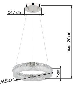 Závěsné svítidlo LED 2700–6000K chrómová IP20 GLOBO lighting LAUREL 67387-24
