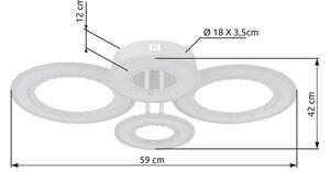 Stropní svítidlo LED 3000 / 4200 / 6500K biela IP20 GLOBO lighting ANTHONY 67372-54