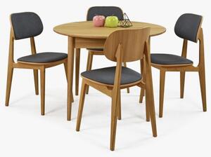 Moderní židle dub, barva čalounění Antracit