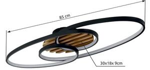 Stropní svítidlo LED 3000K čierna matná IP20 GLOBO lighting TISHA I 67362-42