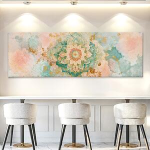 Obraz na plátně - Mandala Jemné doteky FeelHappy.cz Rozměr (Šířka/Výška): 60 x 20 cm