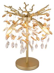 Stolní svítidlo 3x E14 zlatá, jantarová IP20 GLOBO lighting QUEENA 64138TG