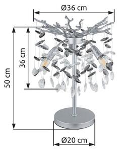 Stolní svítidlo 3x E14 stříbrná, kouřová IP20 GLOBO lighting QUEENA 64138TS