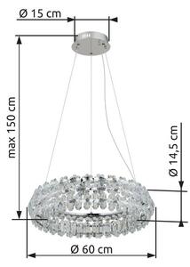 Závěsné svítidlo LED 4000K chrómová IP20 GLOBO lighting DIANN 64140H
