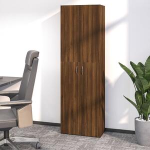 Kancelářská skříň hnědý dub 60 x 32 x 190 cm kompozitní dřevo
