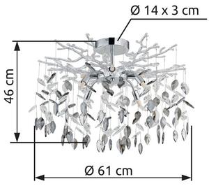 Stropní svítidlo 8x G9 Chrómová, dymová IP20 GLOBO lighting DANNA 64133-8D