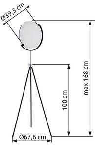 Stojací lampa LED 2700–6500K čierna matná IP20 GLOBO lighting MIRO 59095 časovač