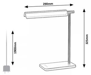RABALUX Stmívatelná stolní LED lampa HORUS, 7W, teplá-studená bílá, černá 002934