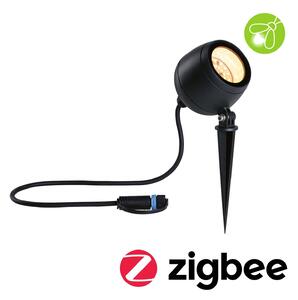 P 94768 Plug & Shine LED bodové zahradní světlo Smart Home Zigbee Kikolo neláká hmyz IP65 CCT 6,2W antracit - PAULMANN