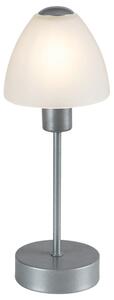 RABALUX Moderní stolní stmívatelná lampa LYDIA, 1xE14, 40W, stříbrná 002295