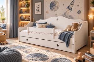 Dětská postel Franio Velikost postele: 160x80, Barevné provedení: Bílá, Provedení postele: S šuplíkem