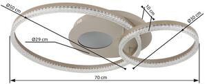 Stropní svítidlo LED 3000K cappuccino IP20 GLOBO lighting SANFORD 48480-30