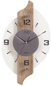 Netikající tiché dřevěné skleněné hodiny JVD NS18007/78 s tichým chodem ( )