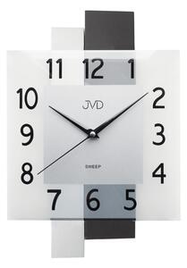 Nástěnné netikající tiché skleněné hodiny JVD NS19042.1 (Nástěnné netikající tiché skleněné hodiny JVD NS19042.1)