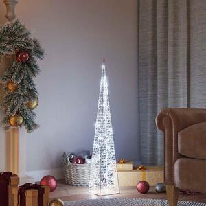 Akrylový dekorativní světelný LED kužel studený bílý 90 cm 328960