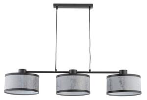 SIGMA Závěsné moderní osvětlení GLORY nad jídelní stůl, 3xE27, 60W, kulaté, černá/stříbrná 40522