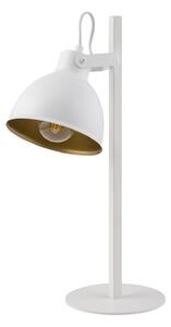 SIGMA Industriální stolní lampa MARS, 1xE27, 60W, bílá/zlatá 50265