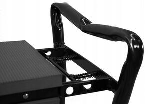 Multifunkční zahradní židle a klekadlo 2v1 - černá
