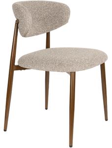 Housecraft Living Hnědá čalouněná jídelní židle NOOR