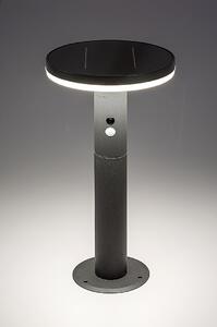 RABALUX Solární LED stojací lampa s čidlem ALASKA, 10W, denní bílá, 38cm, antracitová 0077018