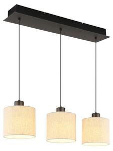 Závěsné svítidlo LED 3000K černý chrom, krémová IP20 GLOBO lighting THEA 31540308
