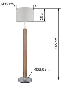 Stojací lampa 1x E27 hnědá, přírodní IP20 GLOBO lighting TAUGUS 41730246