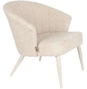 Dutchbone Bílé čalouněné lounge křeslo GEORGIA