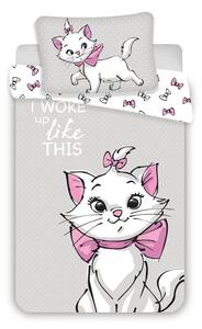 Jerry fabrics Disney povlečení do postýlky Marie Cat Grey baby 100x135 + 40x60 cm