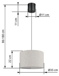 Závěsné svítidlo LED 3000K černý chrom, krémová IP20 GLOBO lighting THEA 31540108