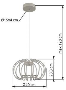 Závěsné svítidlo LED 3000K piesková IP20 GLOBO lighting RIBBON 15946S