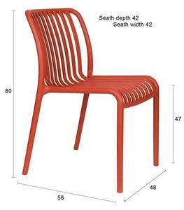 Housecraft Living Terakotová plastová zahradní židle Mante