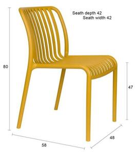 Housecraft Living Žlutá plastová zahradní židle Mante