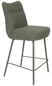 Housecraft Living Zelená čalouněná barová židle Jacques 65 cm