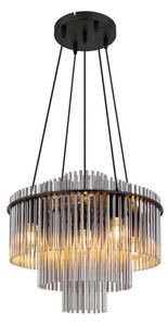 Závěsné svítidlo 5x E27 čierna, dymová IP20 GLOBO lighting GORLEY 15698H1