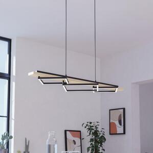 Eglo 901927 - LED St. lustr na lanku BOYAL 2xLED/13W/230V+LED/16W černá/béžová