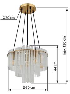 Závěsné svítidlo 5x E27 zlatá, opálová IP20 GLOBO lighting GORLEY 15698H1M