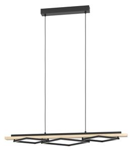 Eglo 901927 - LED St. lustr na lanku BOYAL 2xLED/13W/230V+LED/16W černá/béžová
