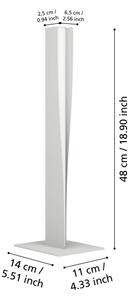 Eglo 901834 - LED RGBW Stmívatelná stolní lampa BOLOGNANO-Z LED/9W/230V šedá