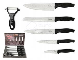 Switzner 6 dílná sada kuchyňských nožů SwissHome s keramickou vrstvou - Bílé