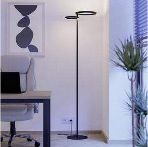 Eglo 901974 - LED Stm. stojací lampa CASTELPOTO LED/16W/230V + LED/12W černá