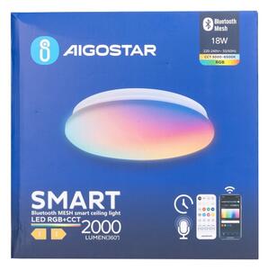 Aigostar-LED RGBW Koupelnové stropní svítidlo LED/18W/230V IP44+dálkové ovládání